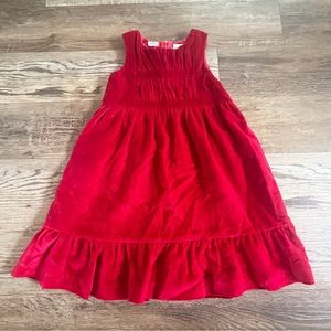 Sarah Louise England velvet red dress 4